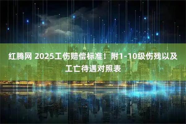 红腾网 2025工伤赔偿标准！附1-10级伤残以及工亡待遇对照表